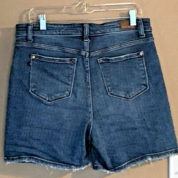 Judy Blue Cutoff Denim Shorts Lucas High Rise Womens Size XL - Picture 2 of 13